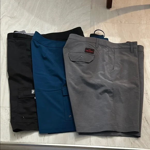 Pelagic Gray, Black and Blue quick dry shorts - Picture 1 of 13
